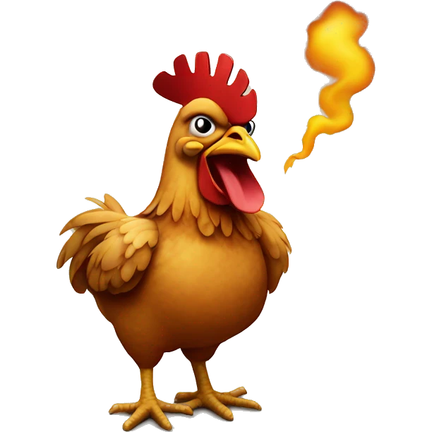 chicken smoking a cigar  emoji