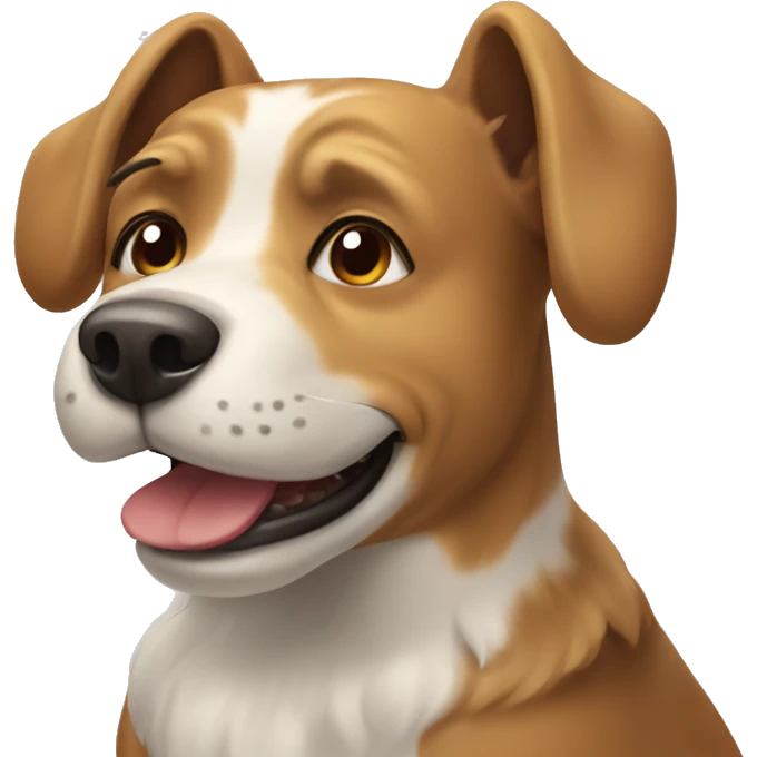 two happy dog emoji