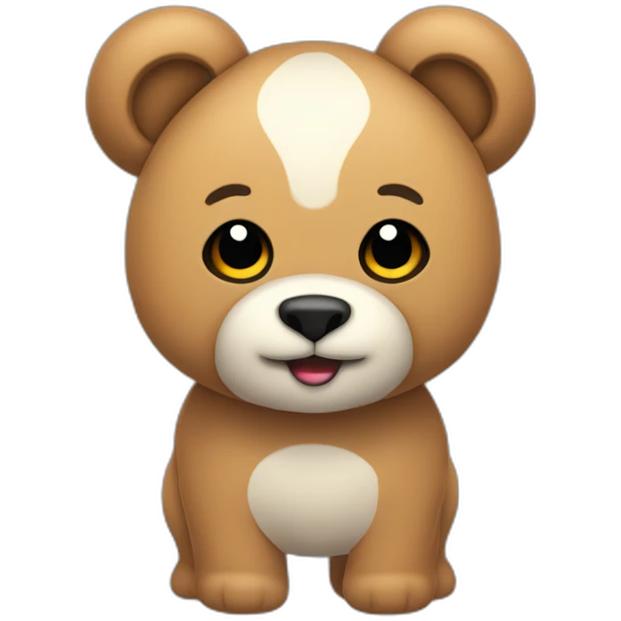 Oso de peluche con arnes de cuero emoji
