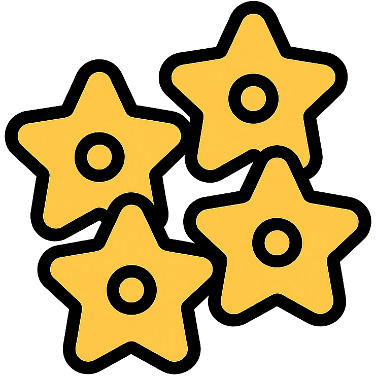 color outline icon of stelline pasta emoji