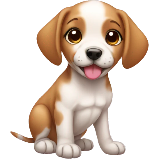 Cute pregnant puppy emoji