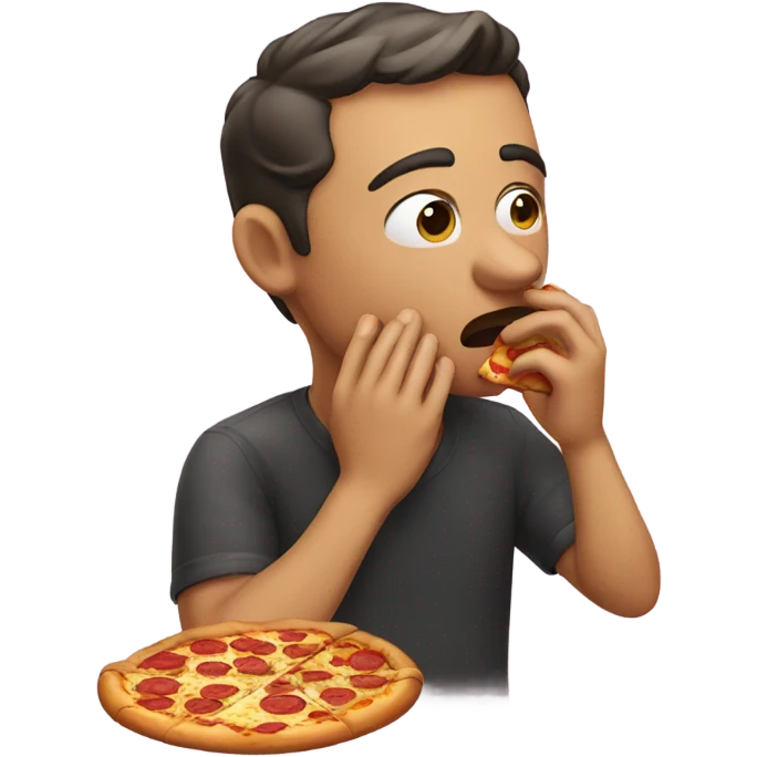 Man kissing pizza emoji