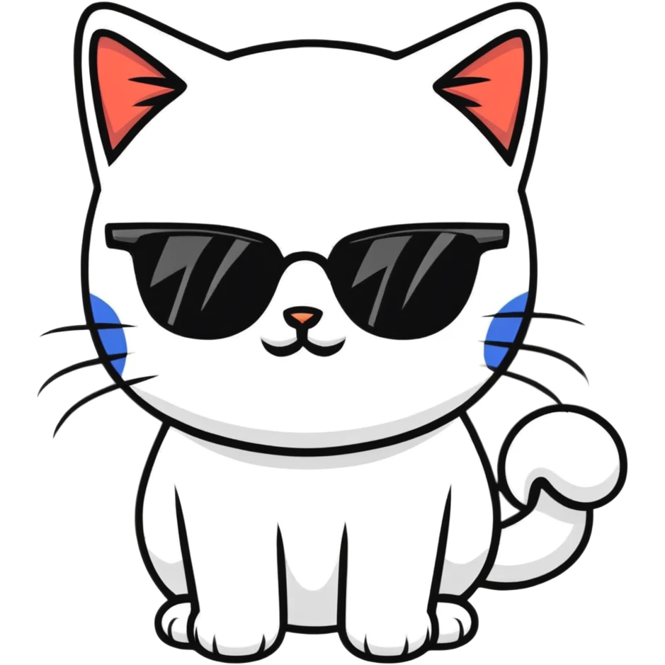 Cat with sunglasse emoji
