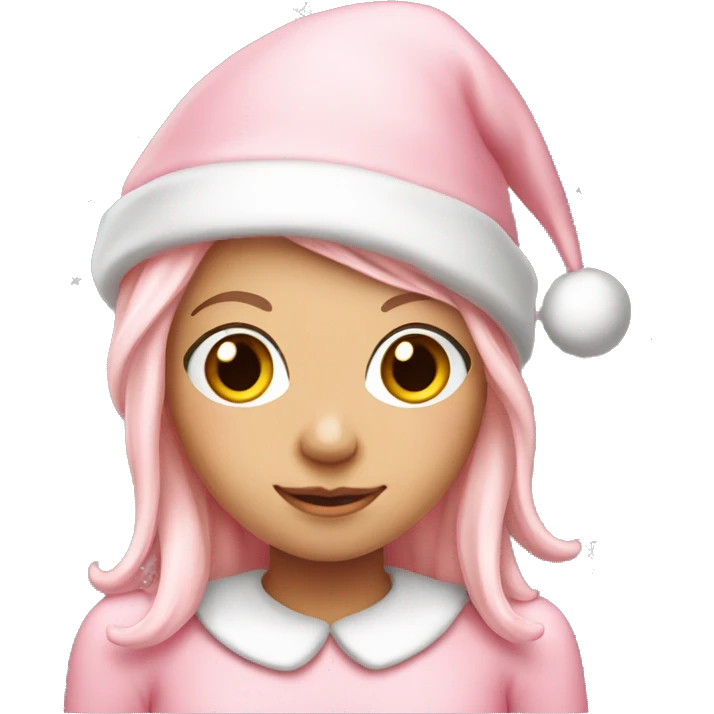 Light pink Christmas elf girl emoji