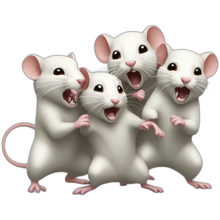 group of mexican rats fighting emoji