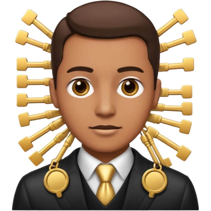 Official with Clusters of Keys Around Their Necks emoji