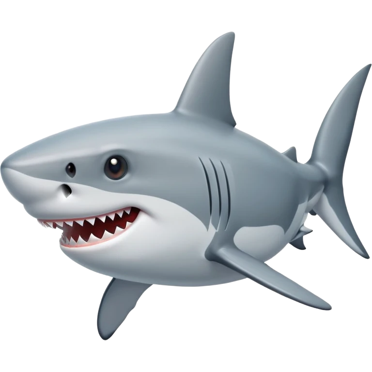 friendly shark swimming emoji
