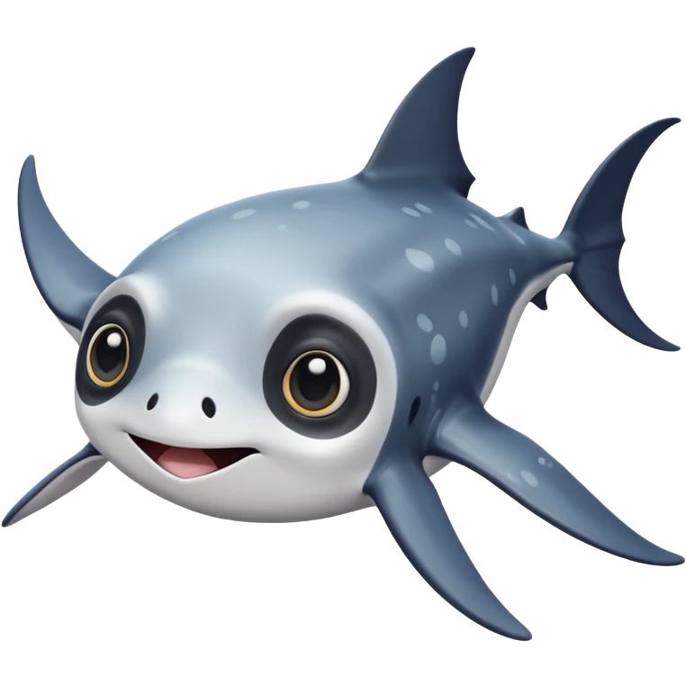 cute manta ray with big eyes emoji