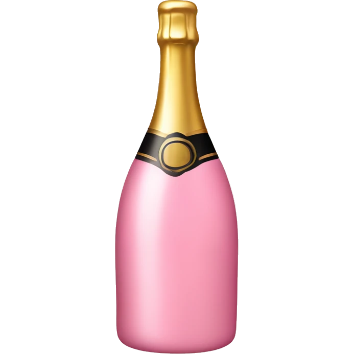 pink champagne bottle  emoji