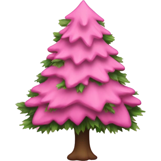 Pink cristmass tree  emoji