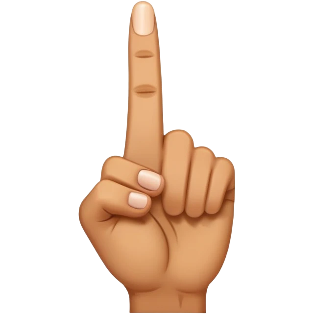 Sticking up the middle finger emoji