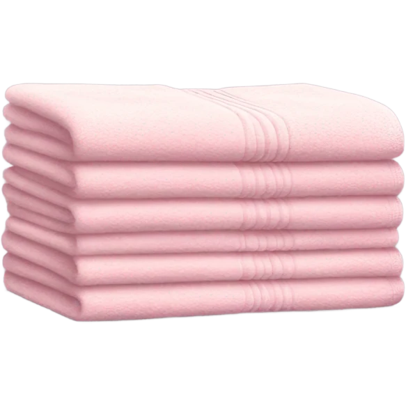 a stack of light pink towels emoji