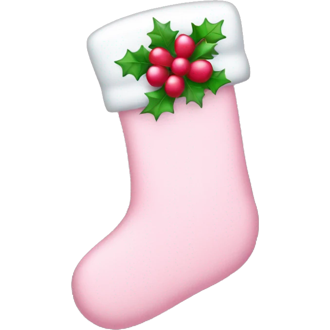 Light Pink Christmas stocking emoji