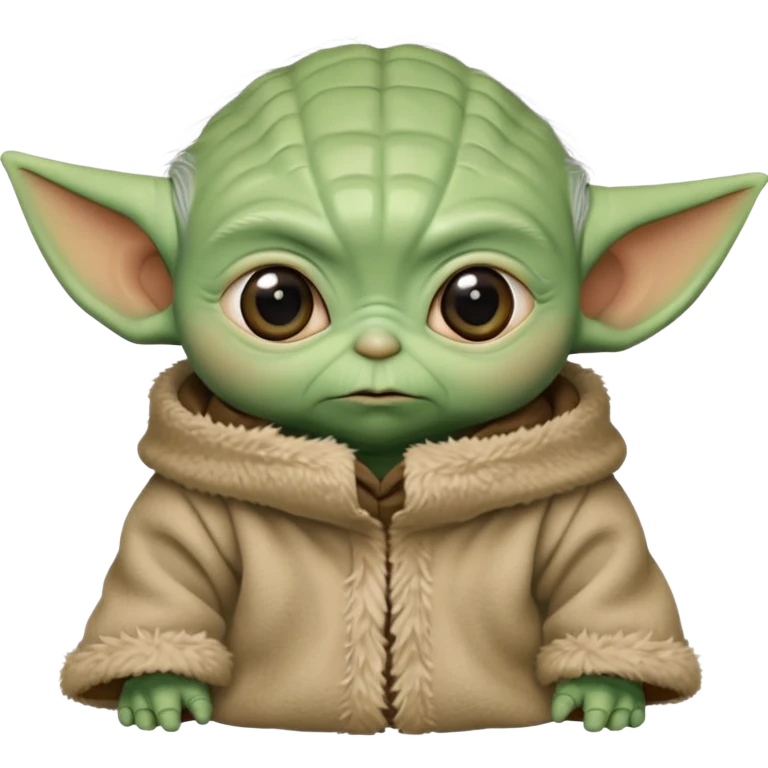 Head of baby Yoda emoji