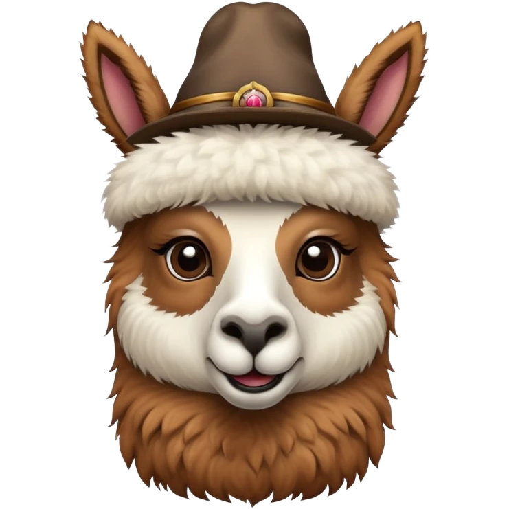 llama with hat emoji