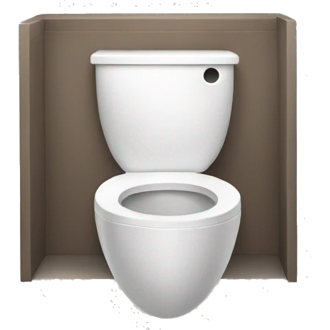 Toilet with a cat's head emoji