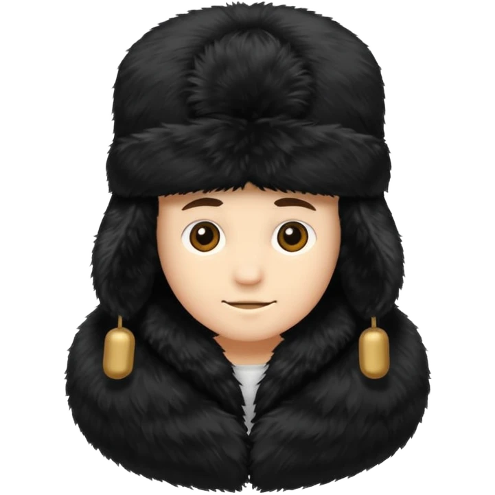 A blank Black ushanka emoji