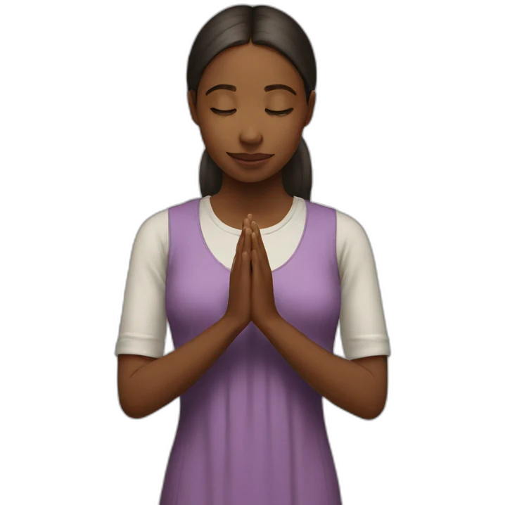 Girl praying emoji