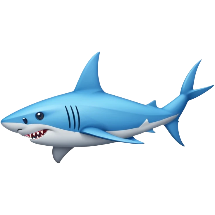 Un tiburón con zapatos azules emoji