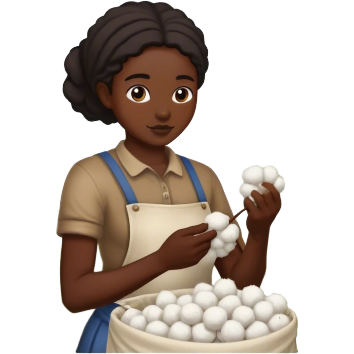 Balck people picking cotton  emoji