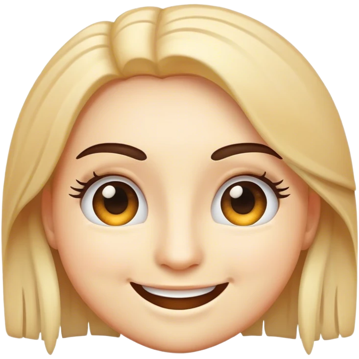 Smile emoji with big lashes emoji