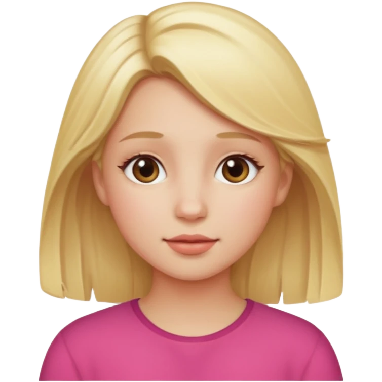 girl with blonde hair outdoors rosy cheeks emoji