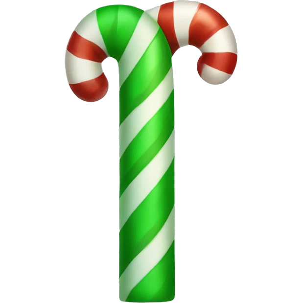 christmas green candy cane emoji