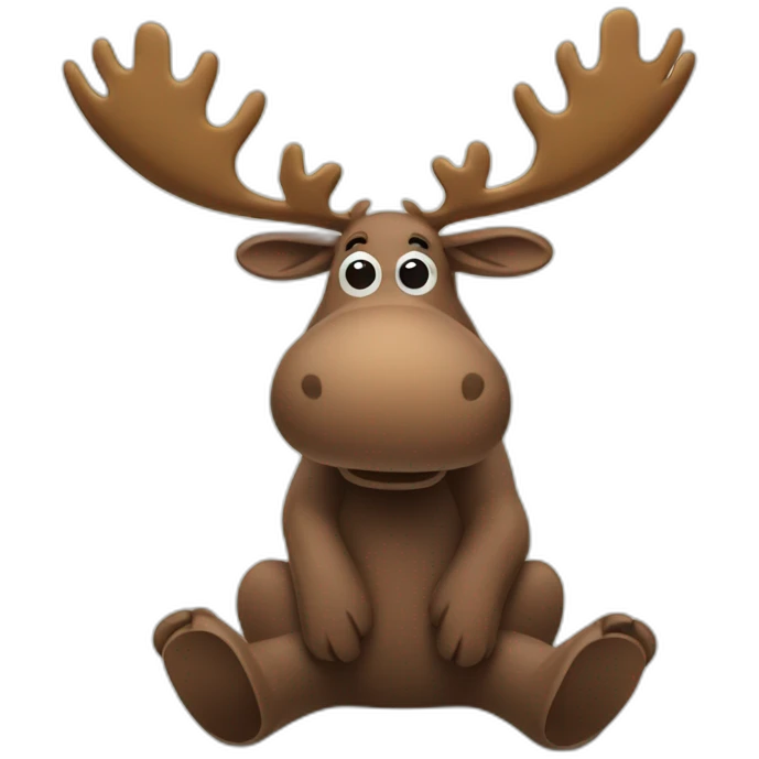 moose sitting and juggling emoji