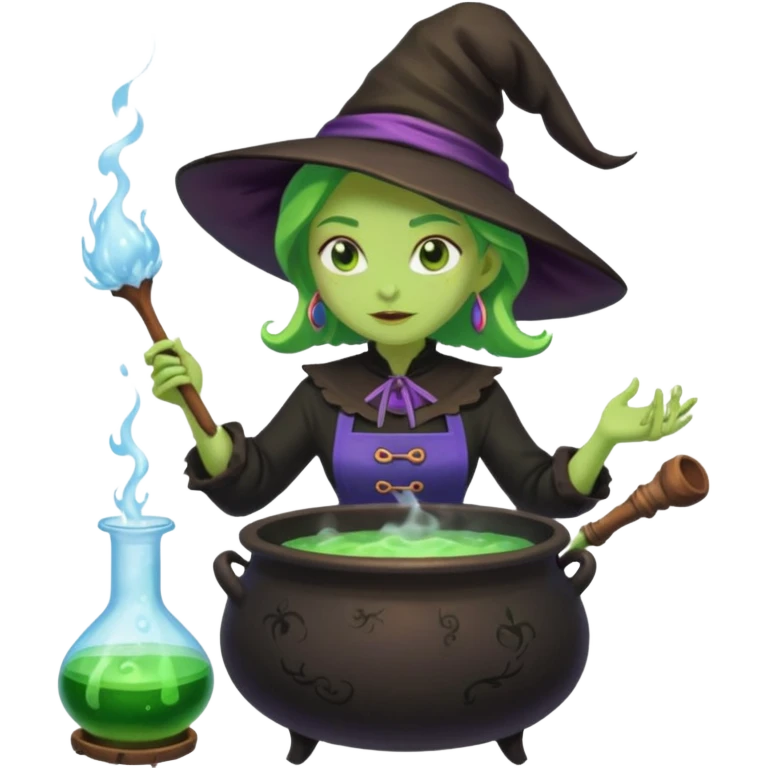 green witch cooking potion emoji