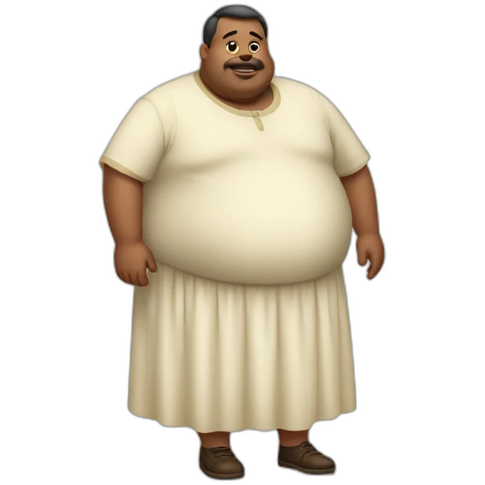 Fat man wearing a frock emoji