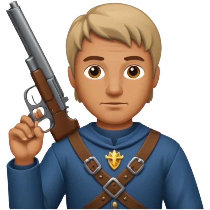 medieval man holding gun emoji