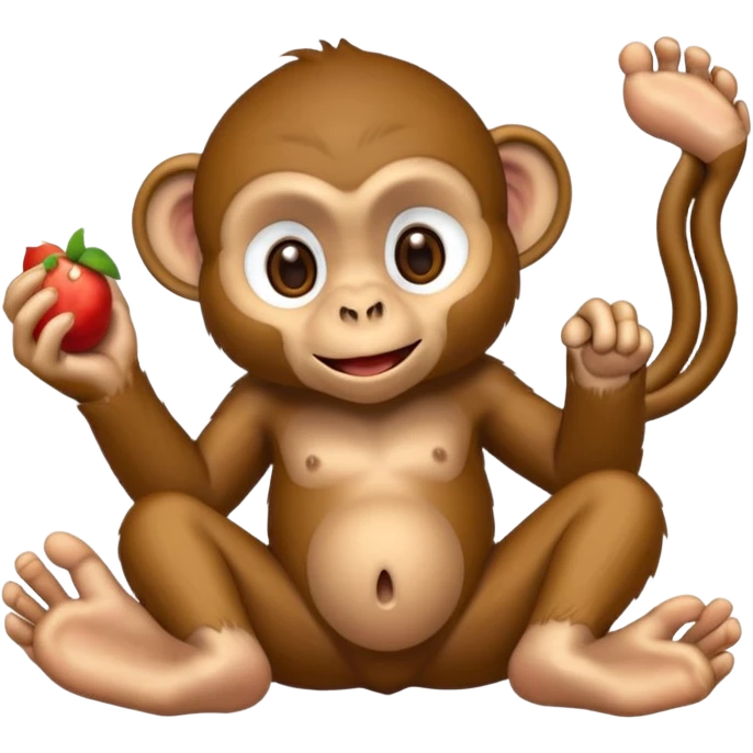 Monkey eating toes emoji