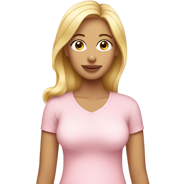 postpartum. blonde woman. light pink shirt emoji