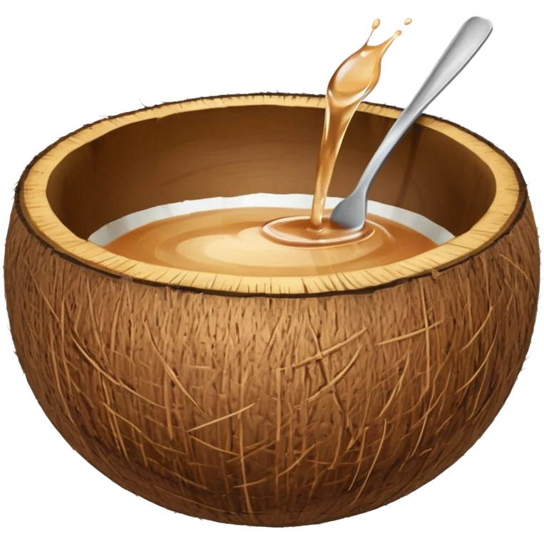coconut bowl with brown water in jt emoji