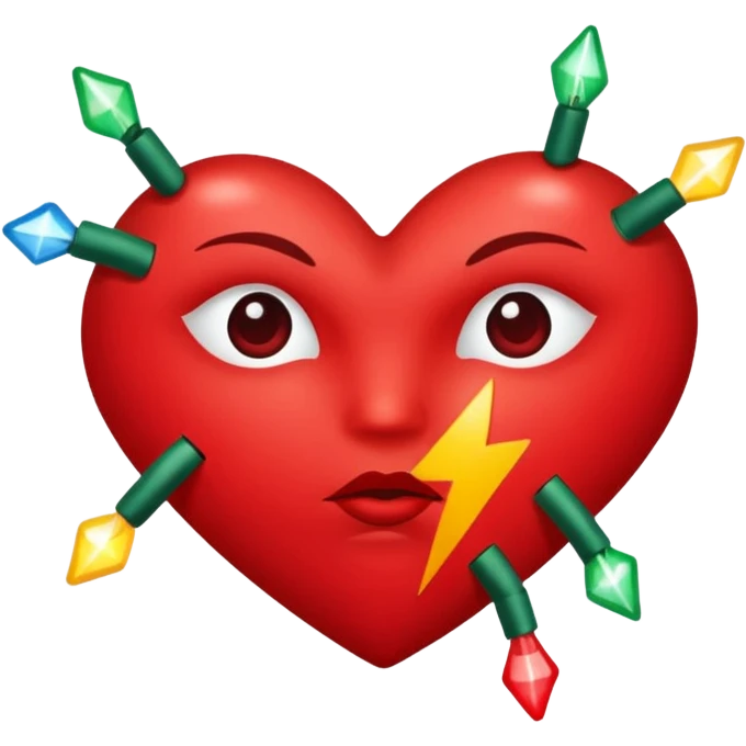 kiss mark with christmas vibes emoji