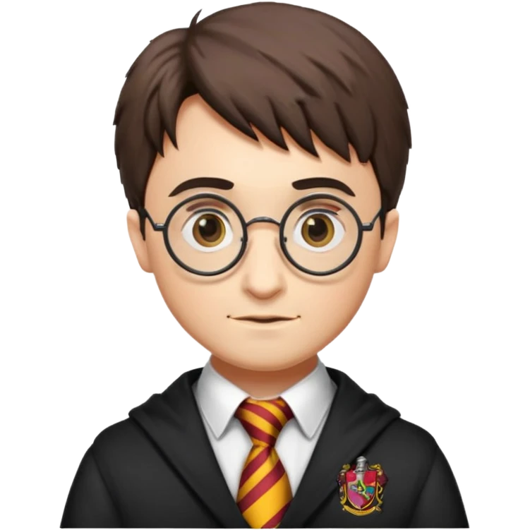 harry potter with griffindor tie emoji