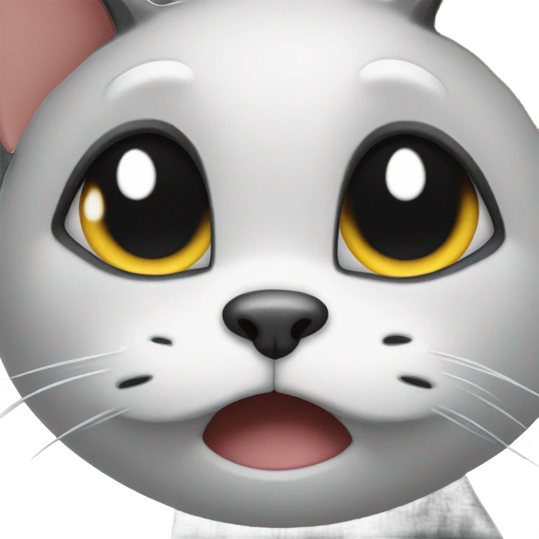 Crying black cat emoji