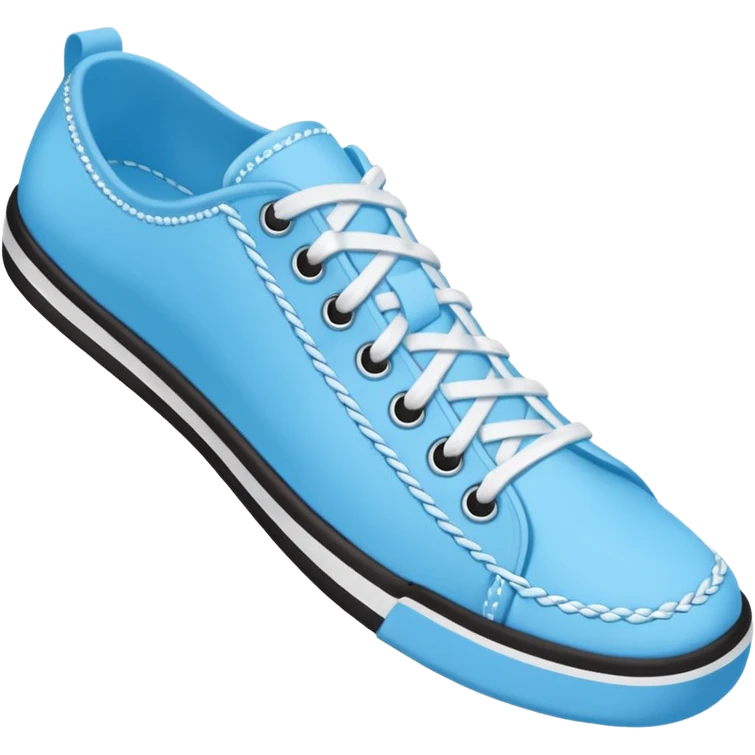 make an emoji of light blue shoe laces emoji