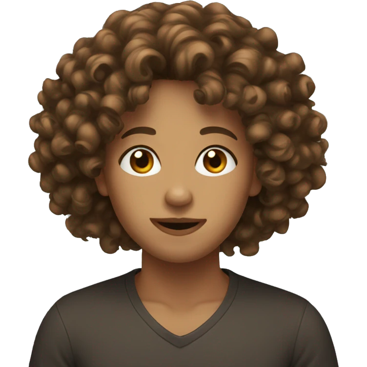 BROWN CURLY HAIR emoji