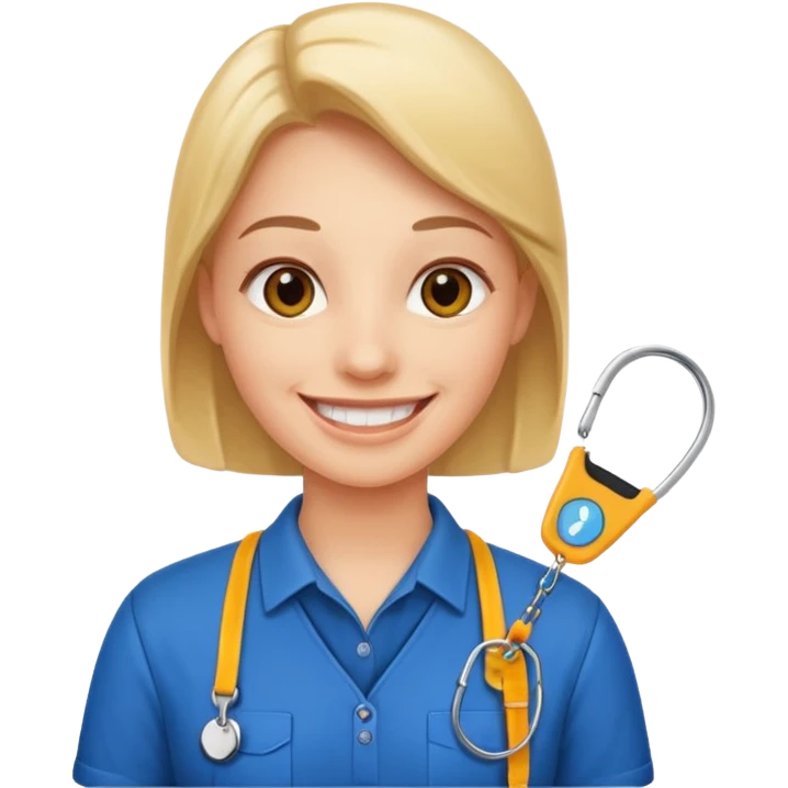 Employee with Lanyards emoji