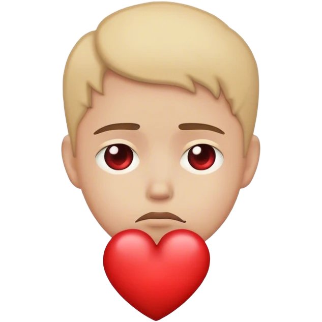 Carita triste con un corazón  emoji