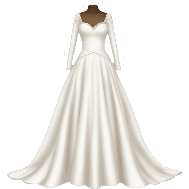 Long sleeve wedding dress emoji