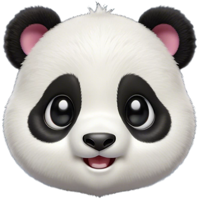 Cinematic Comical Baby Panda Portrait Emoji, Head tilted dramatically with an exaggeratedly amused expression, featuring a quirky, fluffy black and white Fur with wide, expressive eyes filled with playful disbelief, Simplified yet hilariously expressive features, highly detailed, glowing with a slightly sassy glow, high shine, dramatic yet playful, stylized with an air of cheeky mischief, bright and endearing, soft glowing outline, capturing the essence of a spirited and over-the-top baby panda, so meme-worthy it feels like it could roll its eyes into internet fame instantly! emoji