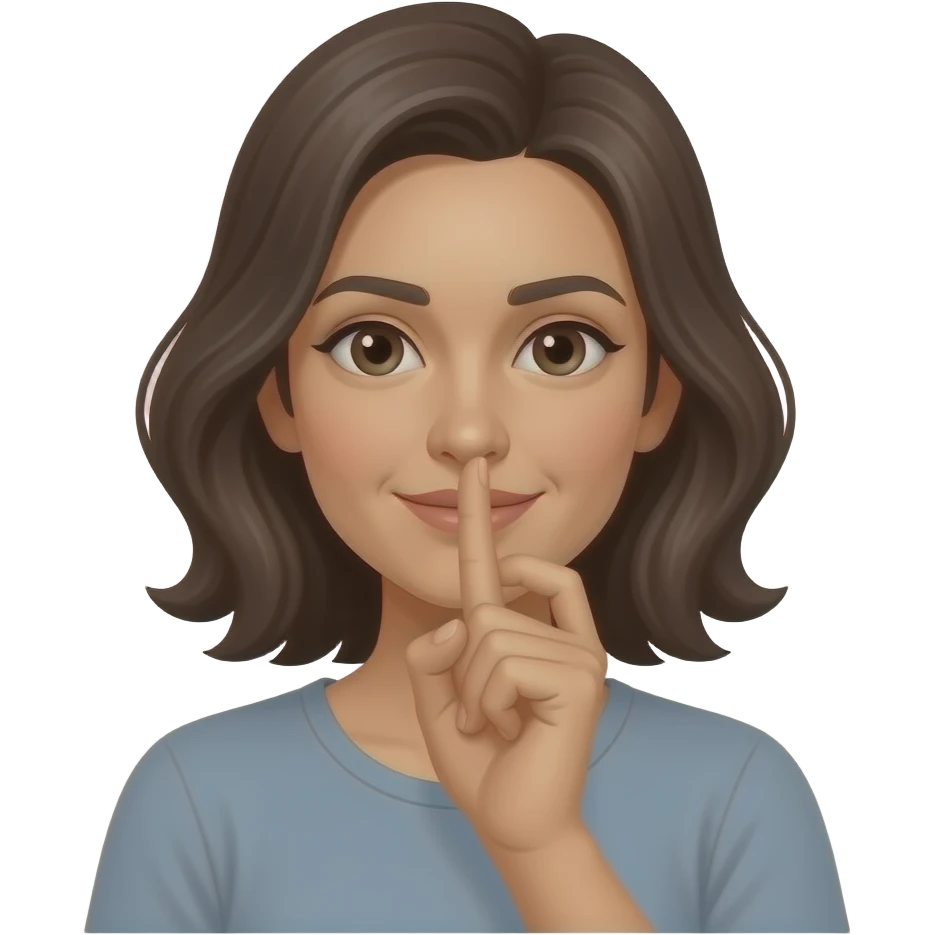 Woman practicing pranayama with hand technique on nose emoji