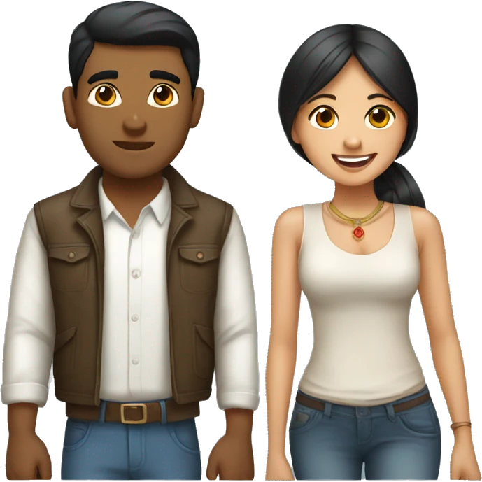 indian boyfriend and chinese girlfriend emoji