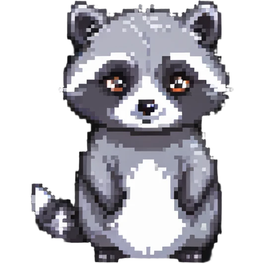 Cute raccoon stealing cookies with guilty expression emoji