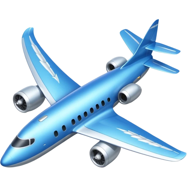 Two floors blue airplane emoji