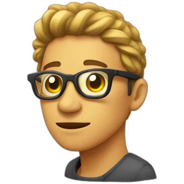 Persona con lentes de sol oscuros y que diga SAIFHER en la patilla emoji
