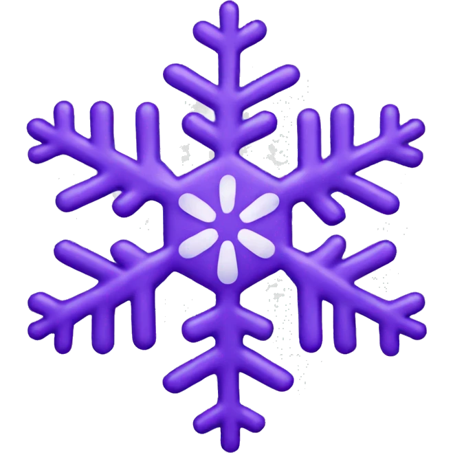 Purple snowflake emoji