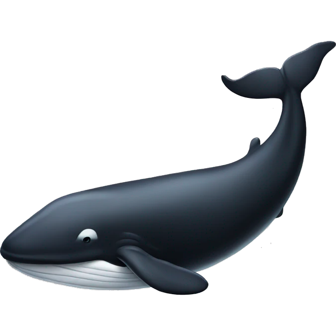 whale with black colo emoji